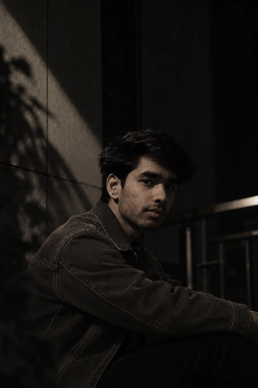 AI-generated editorial portrait of Sanjeet in warm, low-key lighting